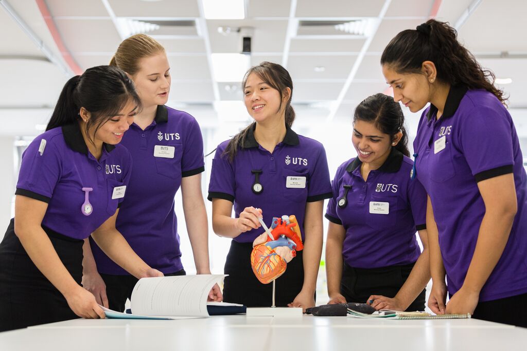 悉尼科技大学UTS护理专业的学生在校内学习